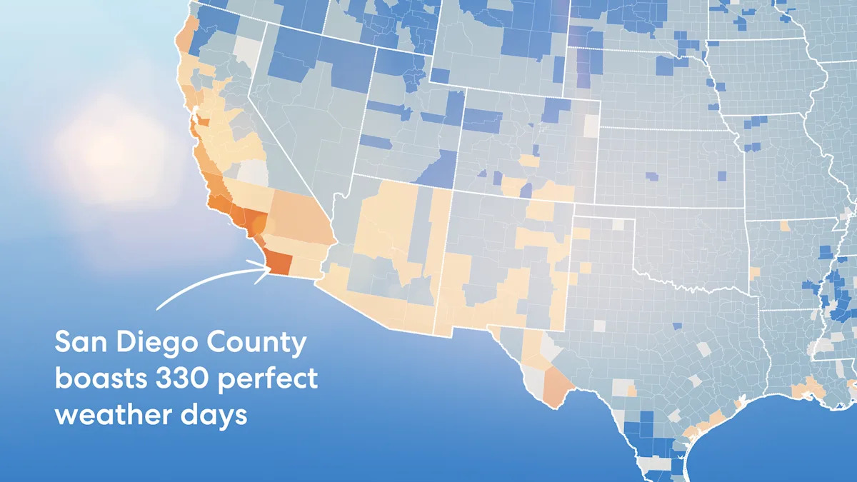 Want perfect weather year-round? This U.S. map shows where to find it. – Yahoo