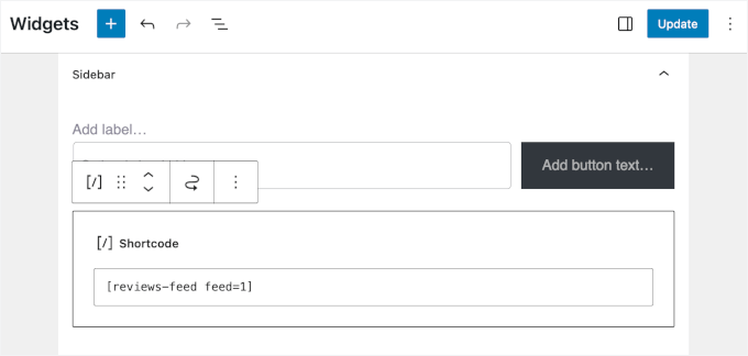 Adding reviews feed's shortcode Adding reviews feed's shortcode