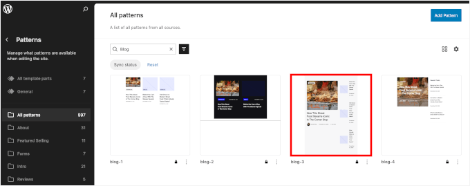Choosing an active pattern in FSE Choosing an active pattern in FSE