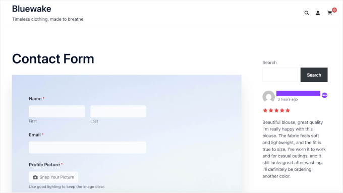 Reviews Feed on a Contact page's sidebar Reviews Feed on a Contact page's sidebar