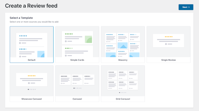 Choosing a Smash Balloon template for your reviews Choosing a Smash Balloon template for your reviews