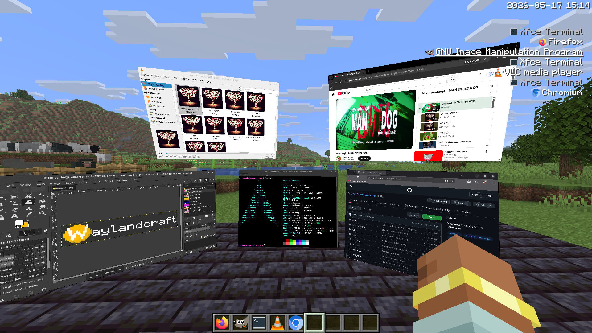 A Wayland Compositor in Minecraft